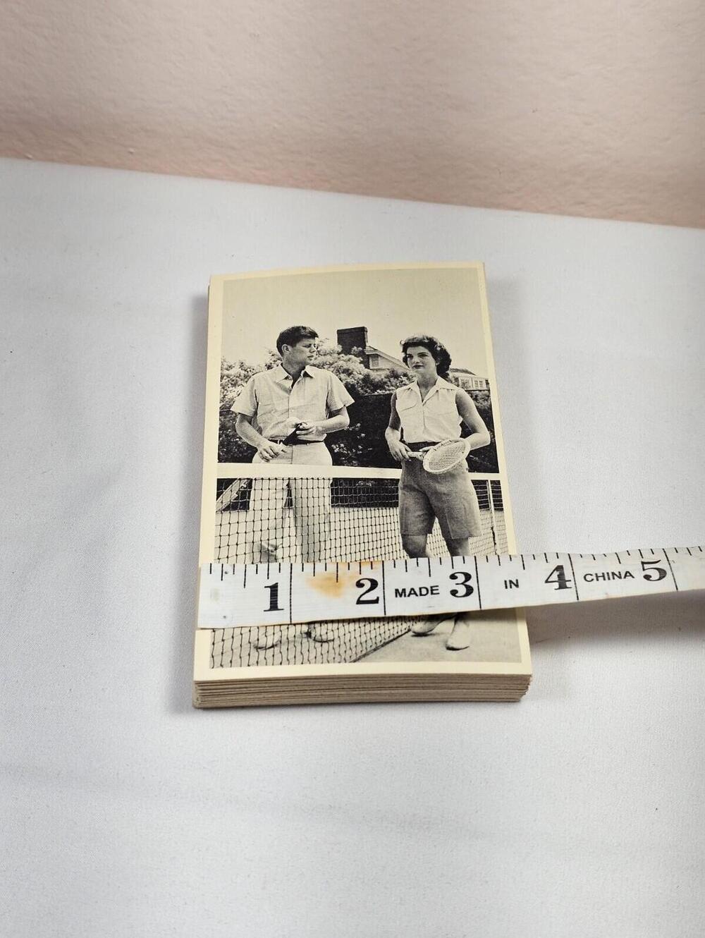 Vintage Lot Of 39 John F Kennedy and Family Black And White Photo Info Cards - Picture 5 of 7